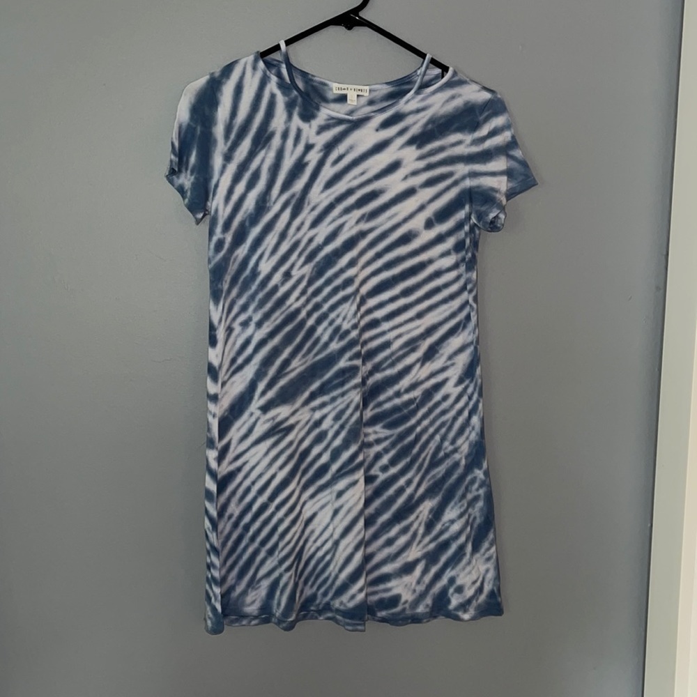 Crown of hearts girls blue tie‎ dye dress large